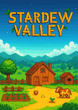 Stardew Valley Pixel Art Landscape