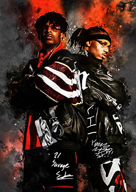 21 Savage and Metro Boomin Portrait