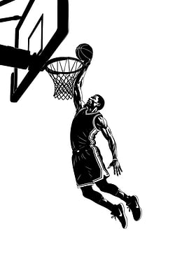 Basketball Player Dunking