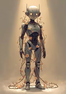 Robot with Flowers