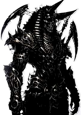 Dark Fantasy Warrior with Horns