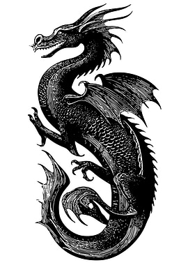 Black Dragon Illustration