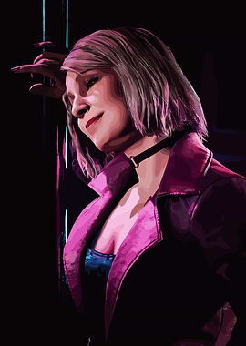 Woman in Pink Jacket Digital Art