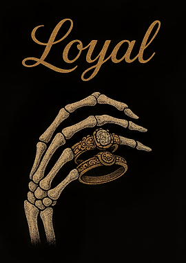 Loyal Skeleton Hand with Rings