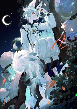 Fox Spirit in Moonlight