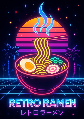 Retro Ramen Neon Art