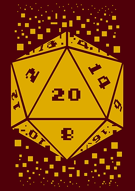 D20 Dice Pixel Art
