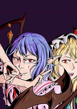 Anime Vampire Girls with Bat Wings