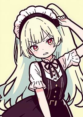 Anime Girl in Maid Outfit