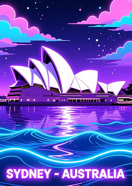 Sydney Opera House Neon