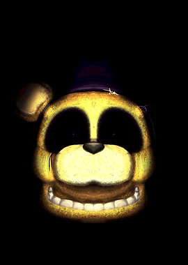 Golden Freddy Head in the Dark