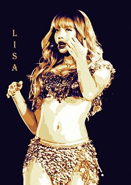 Lisa from Blackpink stylized portrait