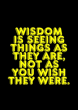 Wisdom Quote on Black Background