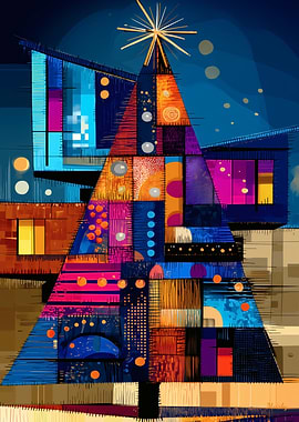 Neon Renaissance Pieces – Vibrant Geometric Glow Art