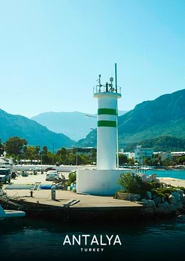 Antalya, Turkey: Coastal Lighthouse Scene