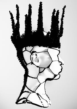 Abstract Crowned Head Profile