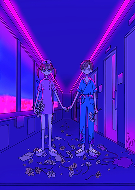 Hospital Romance in Neon Hues