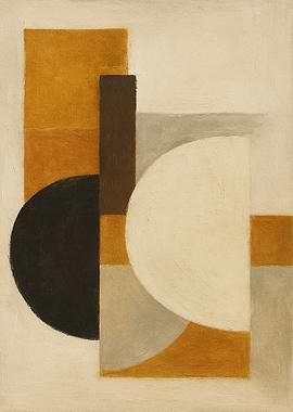 Abstract Geometric Shapes Painting