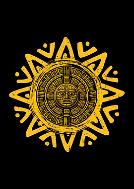 Aztec Sun God Symbol