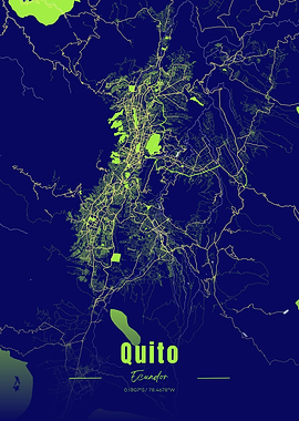Quito, Ecuador City Map