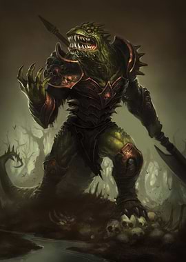 Lizard Warrior in Armor