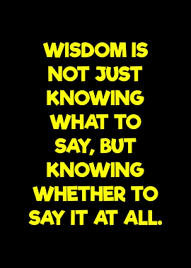 Wisdom Quote on Black Background