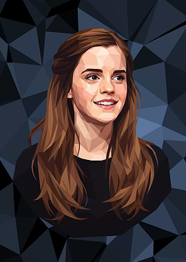 Emma Watson Polygonal Portrait