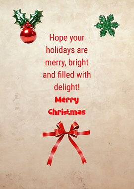 Merry Christmas Holiday Greeting