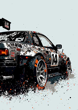 Race Car with Number 14