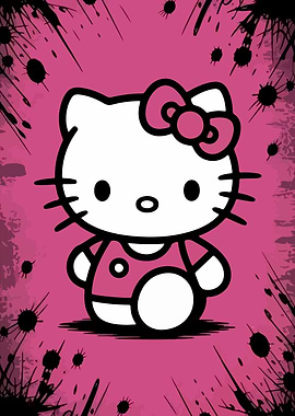 Hello Kitty Pink Splatter