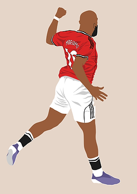 Bryan Mbeumo Celebration Illustration