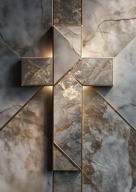 Abstract Marble Cross