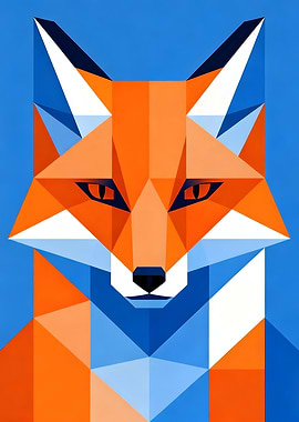 Geometric Fox Portrait