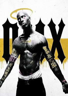 DMX Portrait with Halo and Tattoos