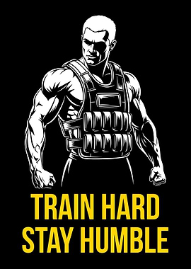 Train Hard Stay Humble. Gym Motivation