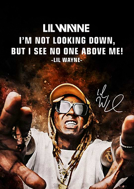 Lil Wayne Portrait with Quote