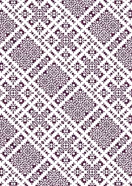 Modular Grid and Lattice Pattern in Purple​