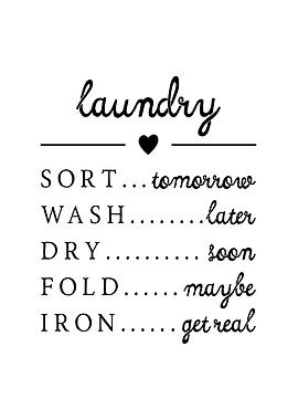 Laundry Funny Text Art