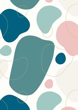 Abstract Shapes with Golden Lines