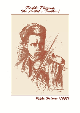 Heikki Playing (the Artist's Brother)