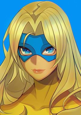 Blonde Superheroine Portrait