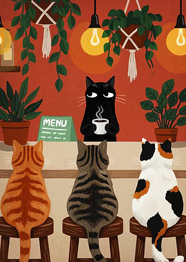 Cats at a Cafe