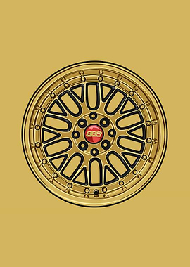 Gold BBS Wheel