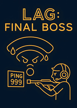 Lag: Final Boss Gaming Illustration