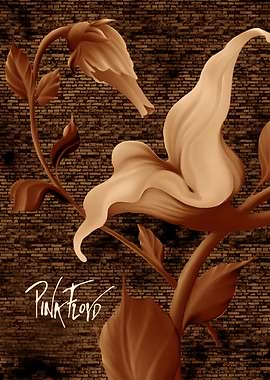 Pink Floyd Flower Brick Wall Art