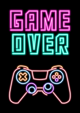 Game Over Neon Sign