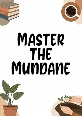 Master the Mundane, Cozy Aesthetic Lifestyle Motivational Poster