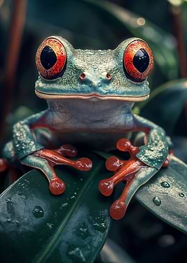 Red-Eyed Tree Frog Portrait