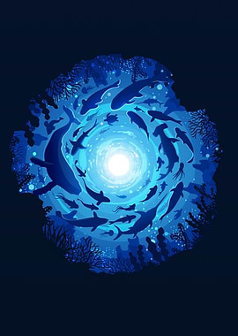Underwater Marine Life Circle