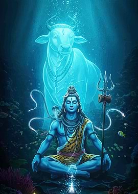 Lord Shiva Underwater Meditation
